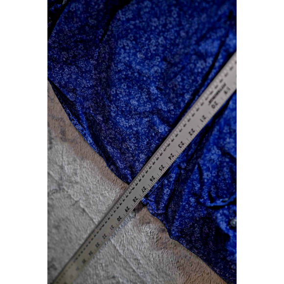 Marc Anthony Slim Fit Button-Up Shirt Men’s L Navy Blue Floral 100% Cotton - Picture 4 of 8